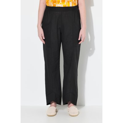 Pantalon, mélange de lin, ourlet fantaisie ULLA POPKEN