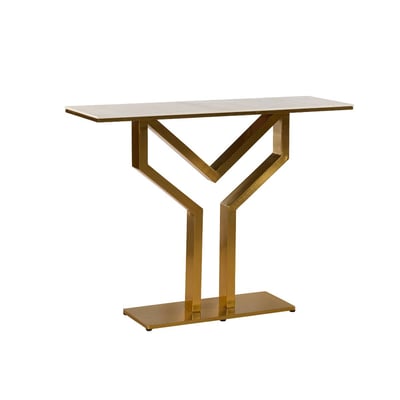 Console en métal doré et en céramique AYLA MADE IN MEUBLES 