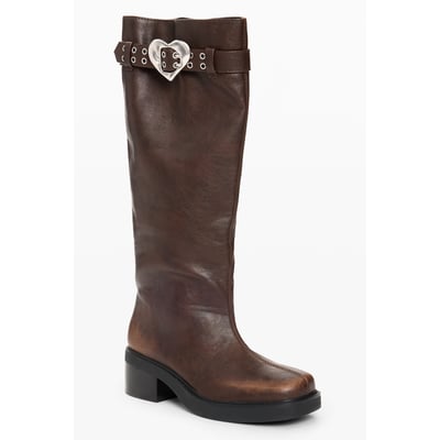 Bottes plates effet cuir DESIGUAL