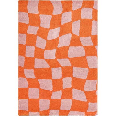 Tapis intérieur à poils longs Swing 383 orange 120 x 160 cm JARDINDECO