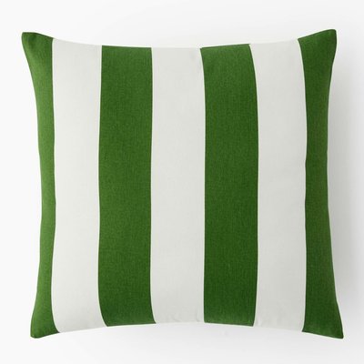 Coussin d'extérieur rayures, déperlant 45x45cm, coton MONOPRIX