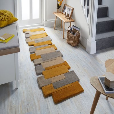 Tapis de couloir graphique en laine COLLAGE FLAIR RUGS