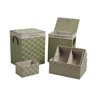 2 paniers à linge + 4 corbeilles en corde (Lot de 6) AUBRY GASPARD