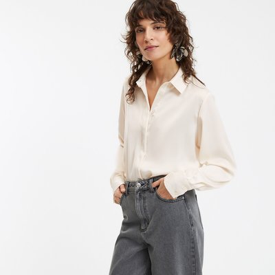 Camisa de cetim fluida, mangas compridas LA REDOUTE COLLECTIONS
