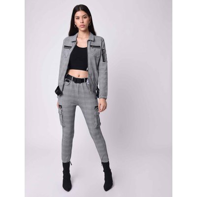 Pantalon à carreaux à zips PROJECT X