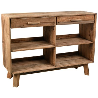Console en pin recyclé étagères et tiroirs REWOOD AUBRY GASPARD
