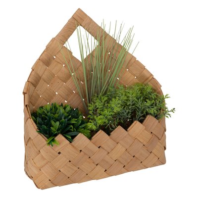 Plante artificielle suspendue avec panier en fibre de bambou JIKA ATMOSPHERA