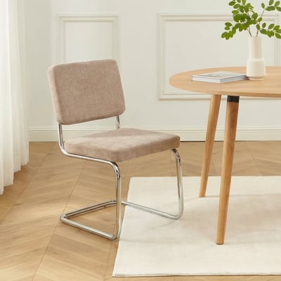 Chaises tissu pieds métal (lot de 2)  JACK BAÏTA