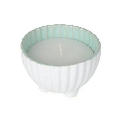 Small Wax Filled Embossed Shell Bowl in Sea Salt Scent SO'HOME