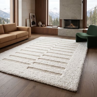 Tapis shaggy doux à relief graphique  ORGANIC RELIEF THE DECO FACTORY