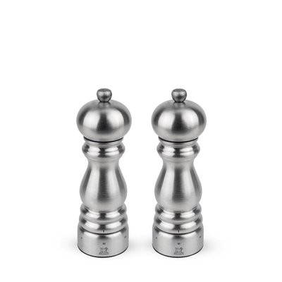 Duo de moulins à poivre et à sel manuels en inox, u'Select, 18 cm - 7in Paris Chef PEUGEOT