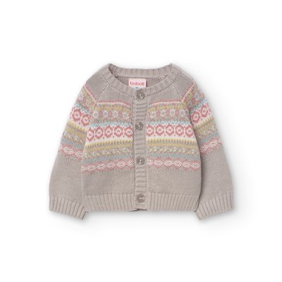 Cardigan à boutons et imprimé géométrique BOBOLI