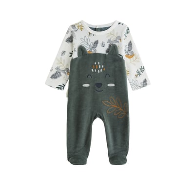Pyjama bébé en velours Elliott PETIT BEGUIN