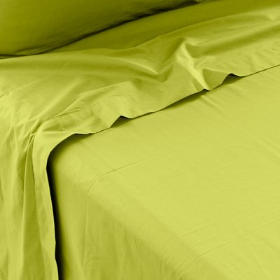 Drap de lit percale de coton NEO CARRE BLANC