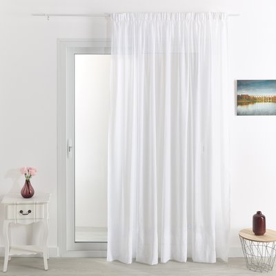 Rideau voilage poly-lin bas plombé HOME MAISON