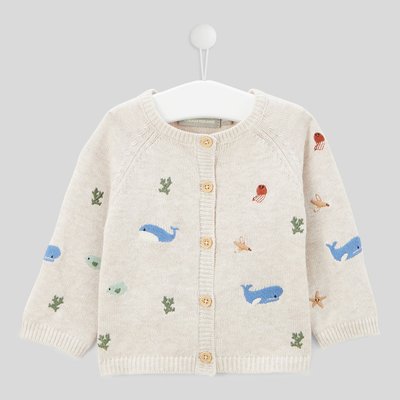 Cardigan avec broderies mer BOUT'CHOU