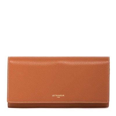 Compagnon zippé en cuir grainé EMILIE LE TANNEUR