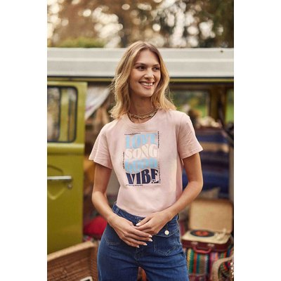 Tsong Printed Cotton T-Shirt with Short Sleeves LA PETITE ETOILE