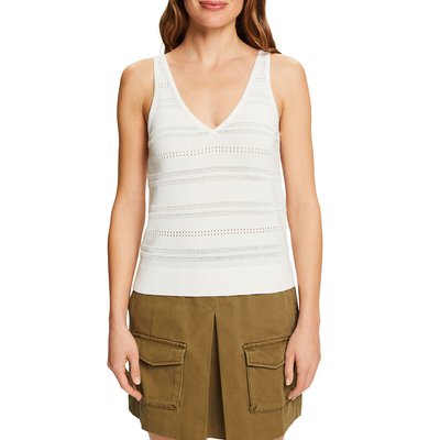 Débardeur col V en maille ESPRIT