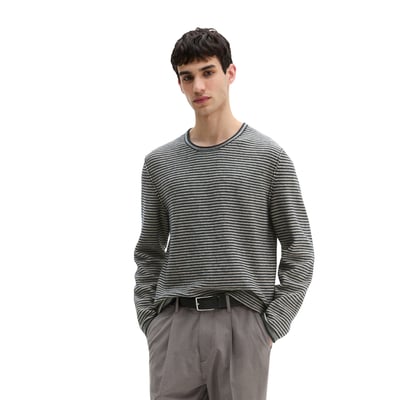 Pull-over regular en coton bio et en lin MARC O'POLO