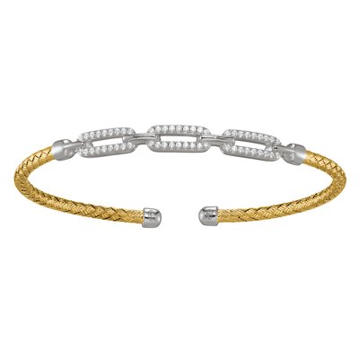 STYLES - Two-tone silver bracelet, zirconium oxide by Charles Garnier CHARLES GARNIER