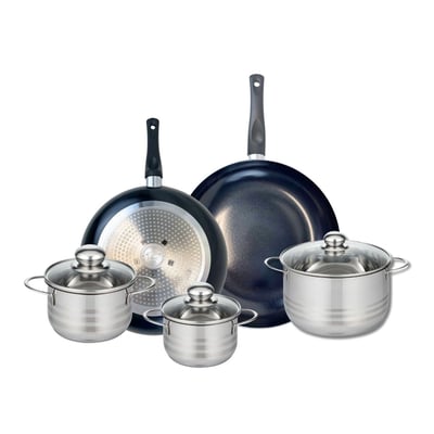 Batterie 2 poêles 28/32cm + 3 faitouts 14/16/20cm PRIMA BRILLANT ELO