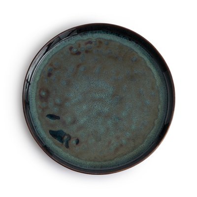 Lot 6 assiettes plates grès émail réactif, Tilano LA REDOUTE INTERIEURS