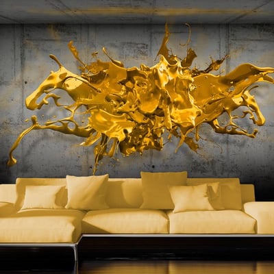 Papier peint intissé panoramique Abstractions Yellow Splash EDEN
