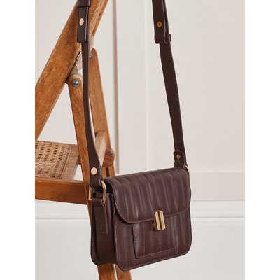 Sac besace cuir matelassé -  Maroquinerie CYRILLUS