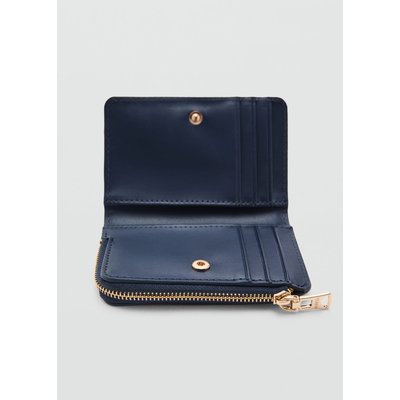 Portefeuille plié effet saffiano MANGO