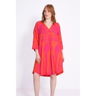 Robe midi en impression perroquet JEAN-MARC PHILIPPE