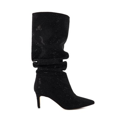 Bottes mi-mollet souples en daim à talon aiguille - SLOUCH DUNE LONDON