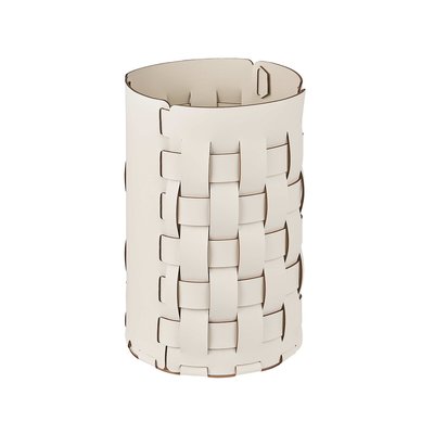 Корзина для мусора из натуральной кожи, Ø22 x H35 см SO'HOME