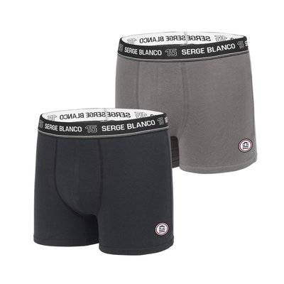 Lot de 2 Boxers coton Uni SERGE BLANCO