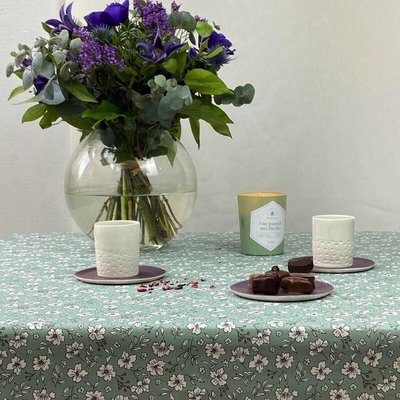 Nappe enduite ronde ou ovale ANEMONE FLEUR DE SOLEIL