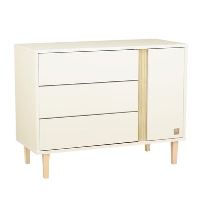 Commode 3 tiroirs et 1 porte pieds bois SAUTHON