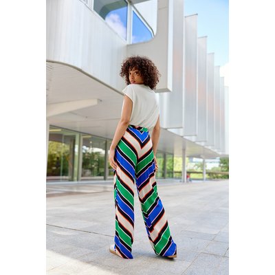Pantalón de rayas geométricas, de pernera ancha, POLETTE LA PETITE ETOILE