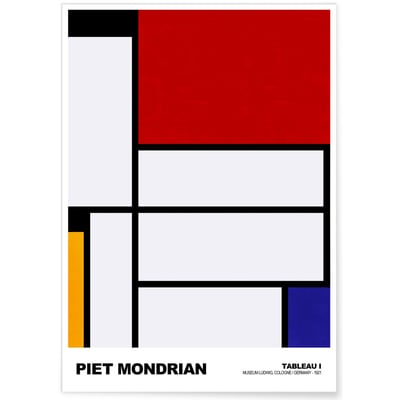 Affiche Piet Mondrian Tableau 1 L'AFFICHERIE