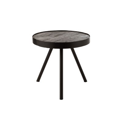 Table basse ronde en bois de manguier et métal L50 - MALKO HELLIN, DEPUIS 1862