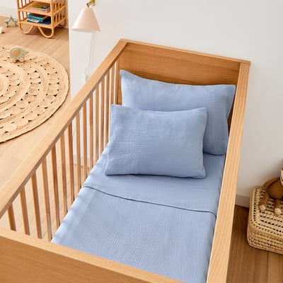 Drap plat bébé, en gaze de coton, KUMLA LA REDOUTE INTERIEURS