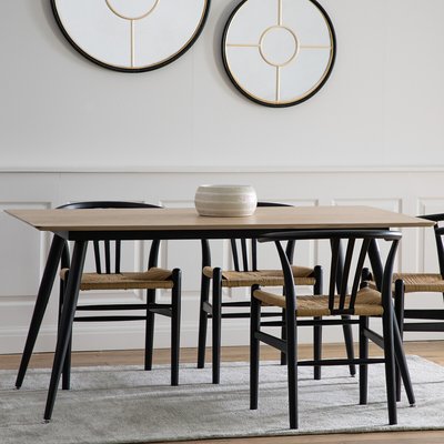 Kakinada Oak Dining Table (Seats 6) SO'HOME
