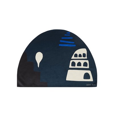 Behang Kopfteil Babylon Blue BABEL BRUNE 