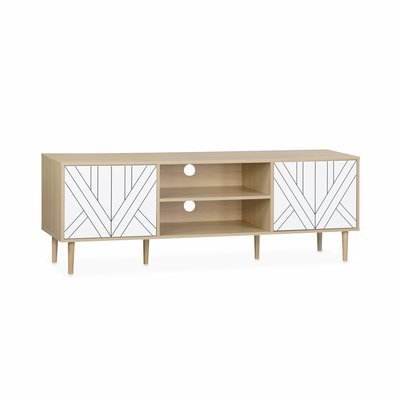Meuble TV effet bois 2 portes 160cm MIKA SWEEEK
