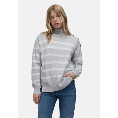 Jersey de cuello alto, botones, rayas IKKS