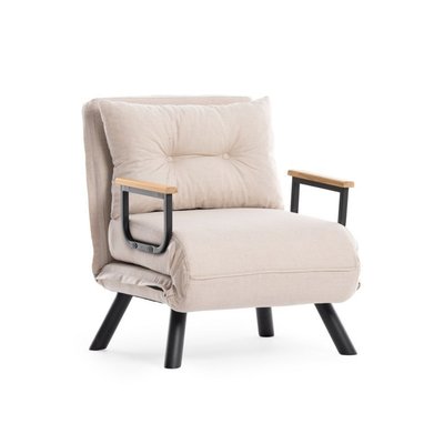 Fauteuil convertible en tissu avec pieds en métal L67 cm - SANDO CALICOSY