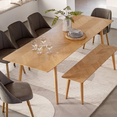 Dhule Herringbone Oak Extendable Dining Table (Seats 6-8) ÉDITÉ