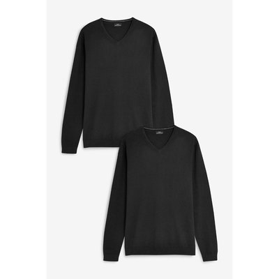Pull col v standard doux au toucher, lot de 2 NEXT