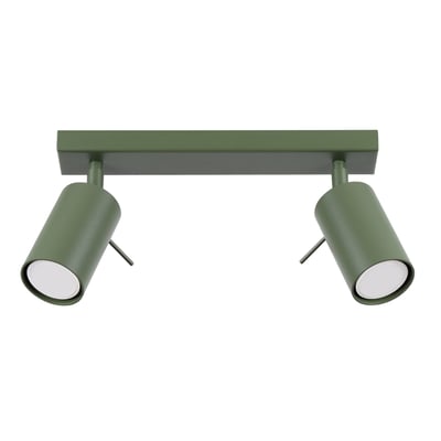 Plafonnier Acier Vert Olive GU10 2 Ring EDEN