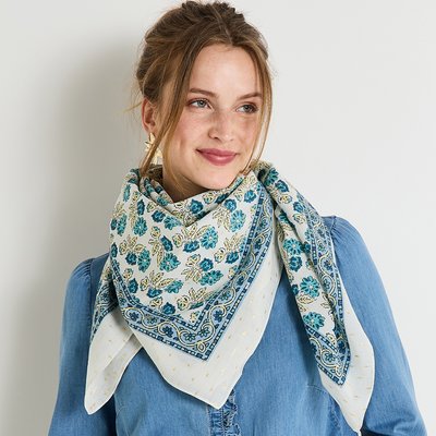 Foulard carré fils brillants GRAIN DE MALICE