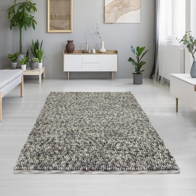 Tapis salon et chambre tissé en laine motif uni COBLE UN AMOUR DE TAPIS